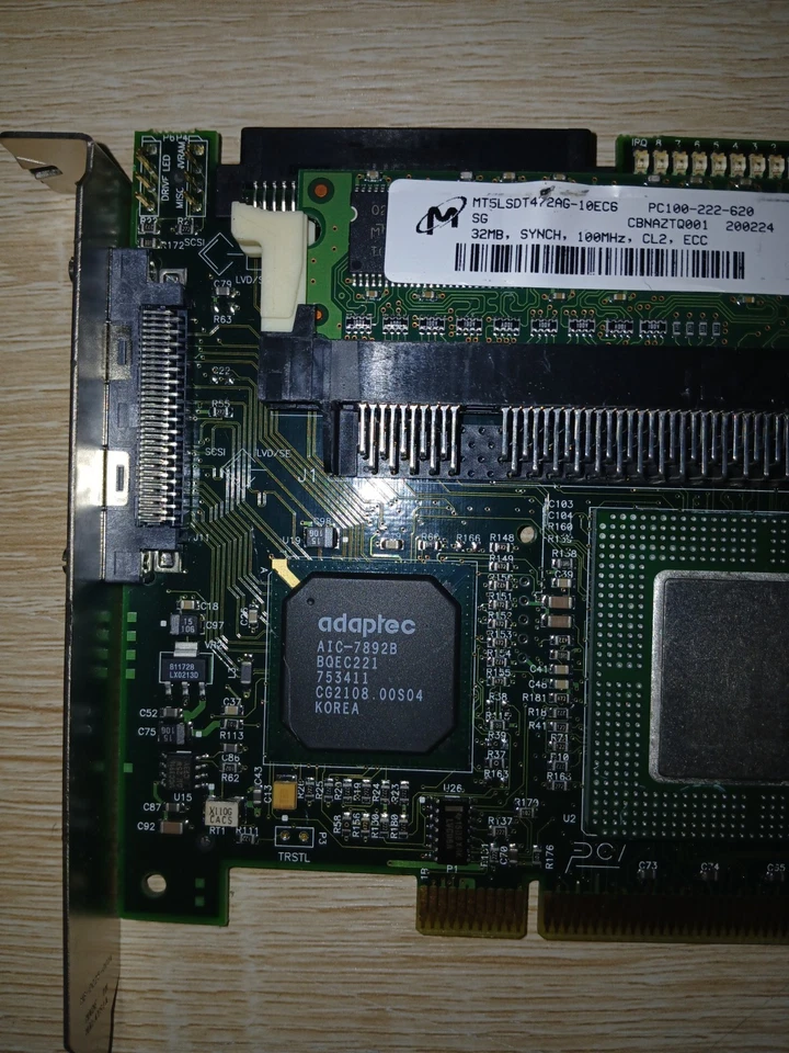 Adaptec 2100S SCSI RAID Controller Adapter  PCI 32-bit W/32MB Cache - Image 2 of 4