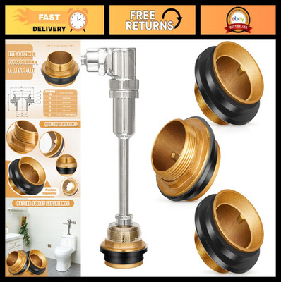 3 Pcs Flush Valve Parts Kit - Brass Plumbing Fitting for Toilet & Urinal Repair