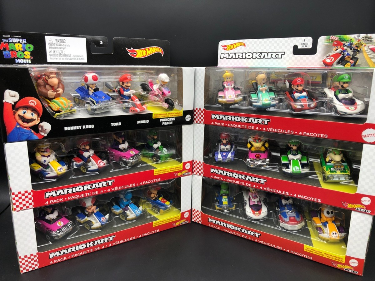 Hot Wheels Mario Kart Cars 4 Pack Multipack Box **You Pick** 3-2-1