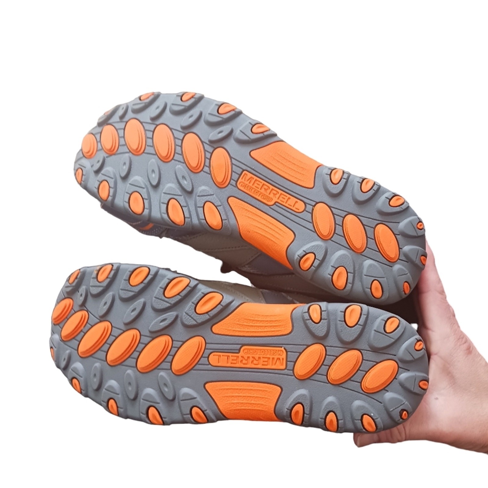 Scarpe da trekking Merrell grigio arancione bambini taglia 7 donna 8 outdoor antiscivolo