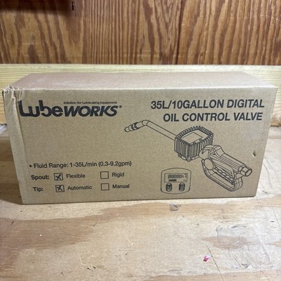 Lubeworks Oil Control Valve Meter Nozzle Preset Digital 10 Gpm / 35 Lpm 18133512