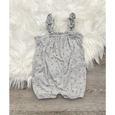 Baby Gap Pink Princess Crown Girls 0/3 months Baby One-Piece Grey Romper