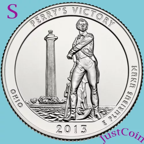 2013-S PERRY'S VICTORY MEMORIAL (OHIO) QUARTER UNCIRCULATED FROM U.S. MINT ROLL