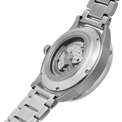 New Emporio Armani Green Skeleton Meccanico Automatic Men's Steel Watch AR60053 - Picture 6 of 8