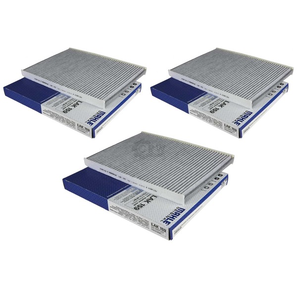 3X Mahle / Knecht Innenraumfilter Innenraumluft Pollenfilter LAK 159-image