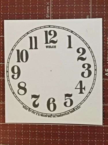 5 Inch Welch Clock Replacement Paper Dial (Lot150) - Afbeelding 1 van 5