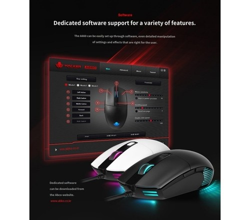 ABKO HACKER Professional Gaming Mouse A660 /10000DPI/1000Hz/6buttion/3COLOR - Picture 12 of 21