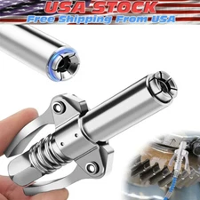 Grease Gun Coupler Double Handle High Pressure Quick Release Lock Oil Nozzles
