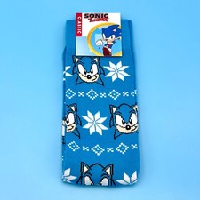 Sonic the Hedgehog Classic Men Crew Socks Exclusive Promo Christmas Holiday Sega