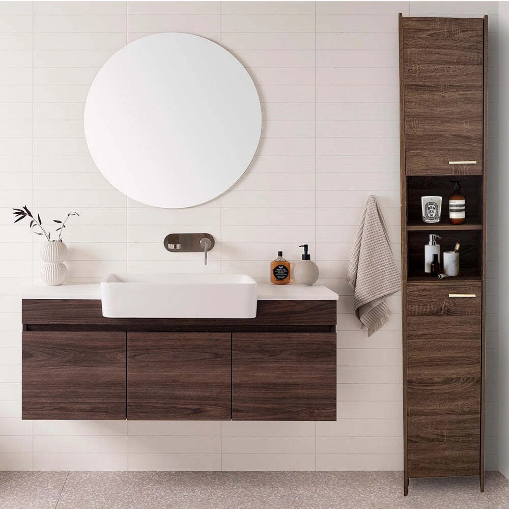 Walnut bathroom tallboy deals
