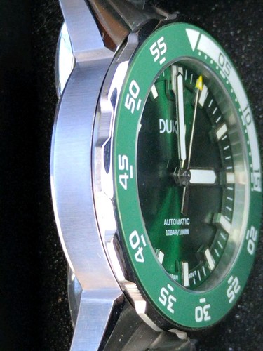 DUKA Herren NH35 Automatik 42mm SS grünes Zifferblatt Luxus Schreibtisch Taucher Saphir 100M Uhr - Bild 6 von 11