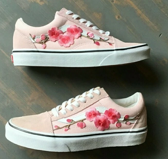 Custom Old Skool Pink Cherry Blossom All Sizes. | eBay