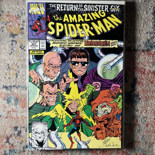 Amazing Spider-Man 337 NM High grade Marvel 1990 1st Full Team 2nd Sinister Six