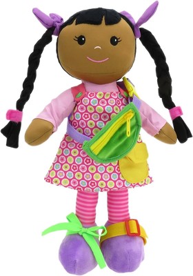 Linzy 16'' Plush Developmental Learn To Dress Educational Toy Doll