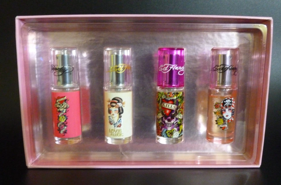 Colección Ed Hardy Deluxe ~ Juego de regalo de 4 piezas ~ Perfume de mujer ~ Leer anuncio Foto 2 de 4