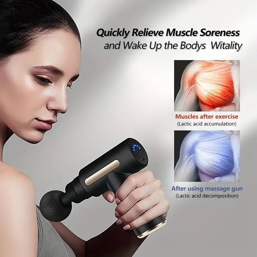 Massage Gun Deep Percussion Massager Muscle Vibration Relaxing Therapy Tissue GB - Picture 5 of 16