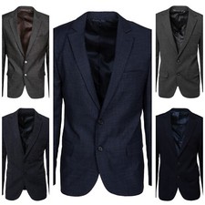 Herren Sakko Blazer Basic Anzug Jacke Busines...