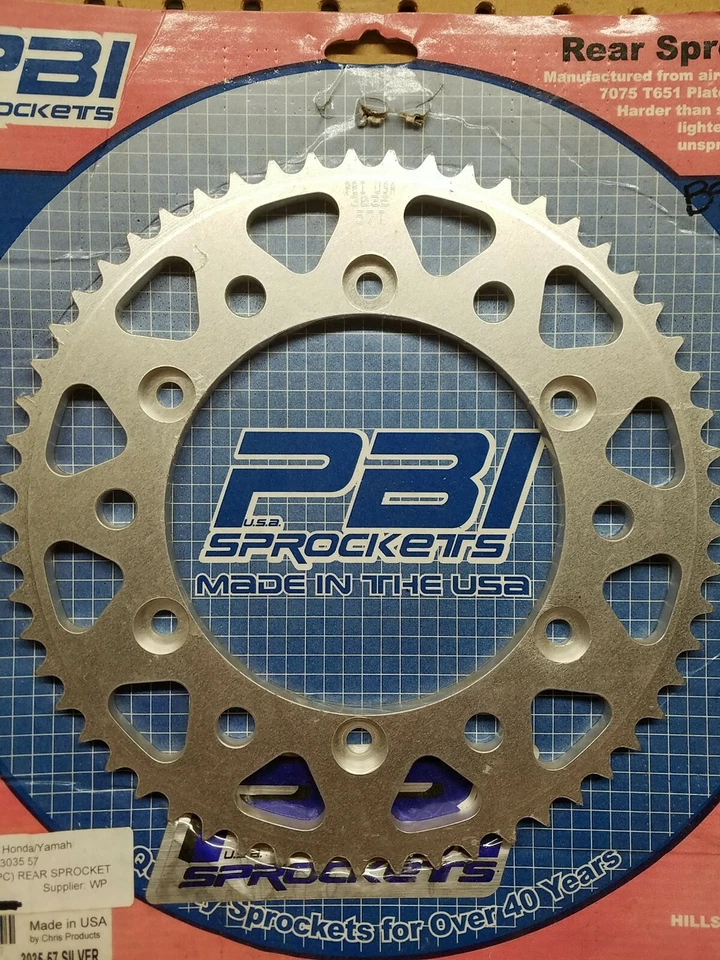 NOS Honda 1989-90 VTR250 Interceptor PBI Aluminum Rear Sprocket 57T  - Image 3 of 4
