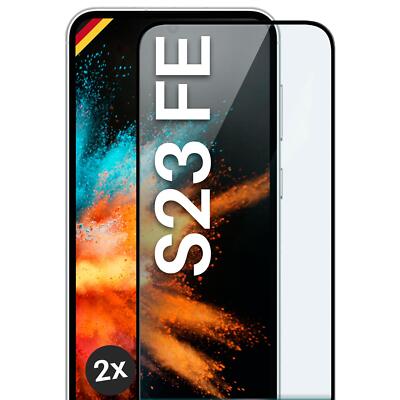 2x Panzerfolie für Samsung Galaxy S23 FE Echt Glas Full Screen Cover Schutzglas
