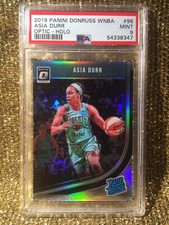 Asia Durr 2019 WNBA Donruss Prizm Optic Silver Holo New York Liberty PSA 9