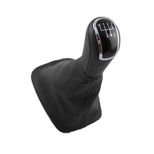 5 Speed Gear Shift Knob W/ Boot Cover PU leather For Skoda Fabia MK1 2000-2008 - Picture 2 of 7