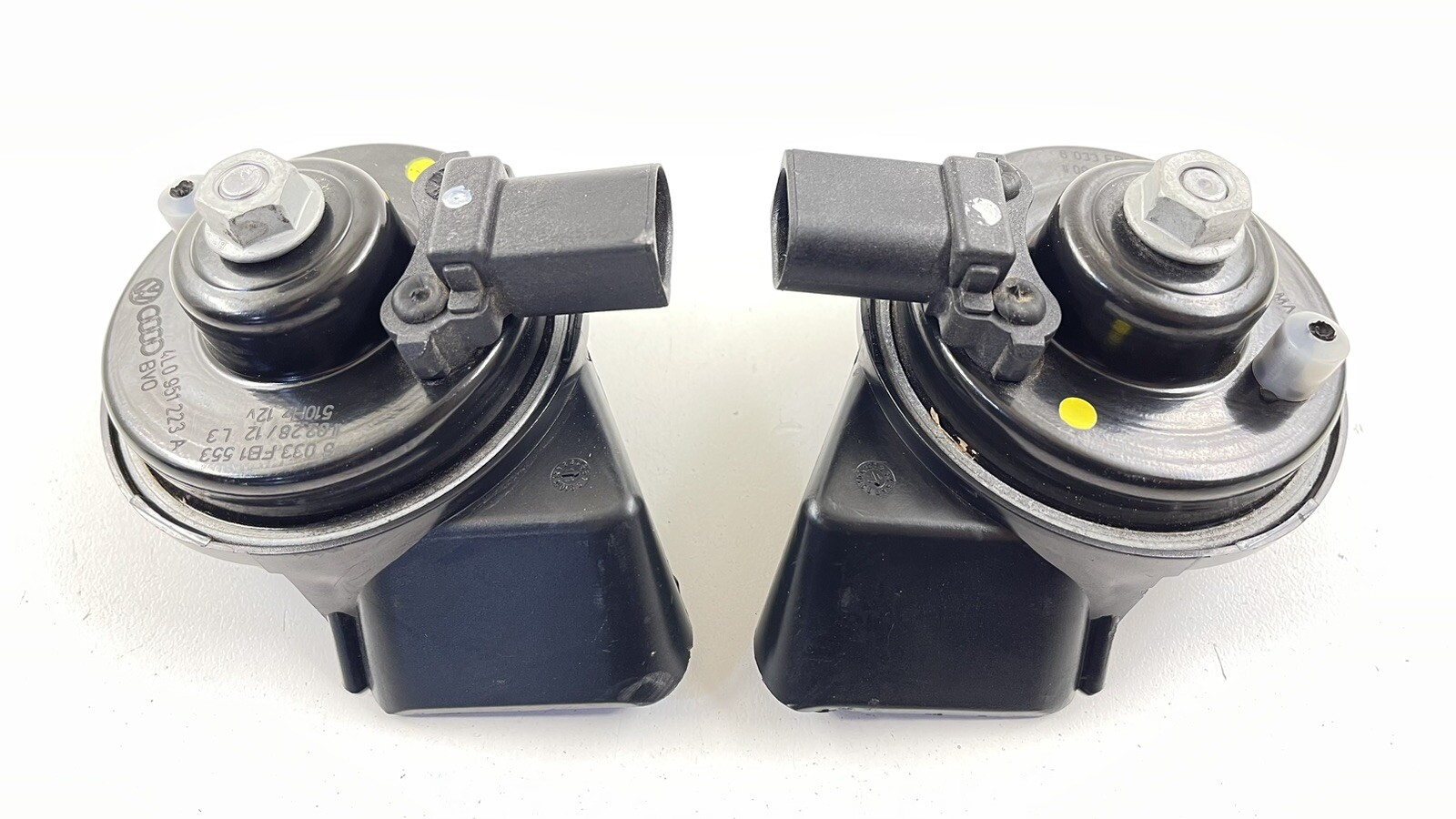 08-15 AUDI R8 HIGH LOW TONE PITCH HORN SIREN ALARM PAIR OEM