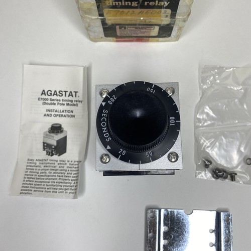 AGASTAT E7012AE002 Timing Relay Double Pole Model 20-200 Seconds 120V 60 Hz NOS - Picture 8 of 9