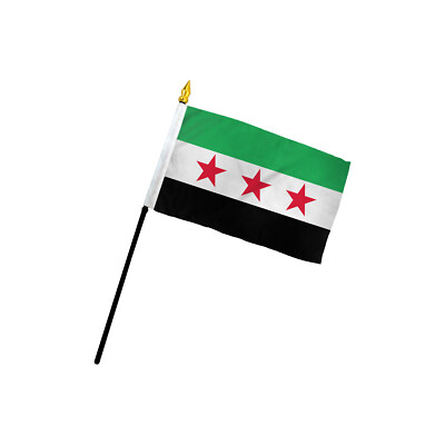 1 Dozen Syrian Republic Flags 4x6in Stick Flag Syrian Flag Syrian Rep