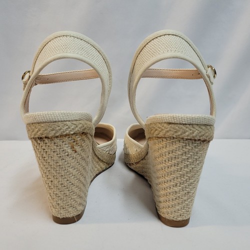 NEW in BOX Kelly & Katie Miroven Cream Lace Embvroidered Wedge Espadrille 8.5 - Picture 6 of 10