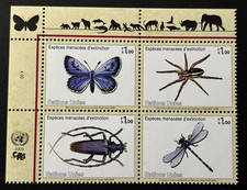 UNO - Genf 2009 MiNr. 640/643 Viererblock oL postfrisch** gefährdete Arten