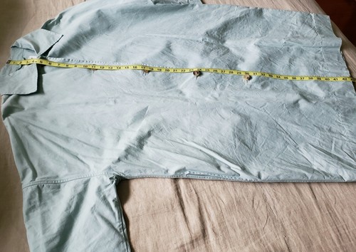 NWT Cawley Studio Faro Mac Sky Blue Long Cotton Trench Coat Jacket Size Medium M - Picture 13 of 13