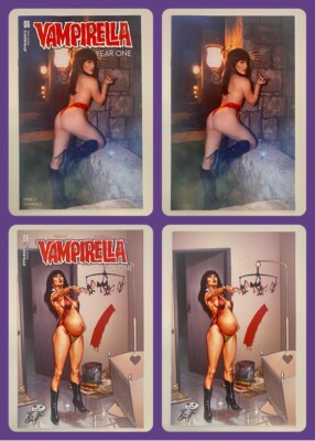 Vampirella: Year One #6 Variant lot sets.  COVER  E COSPLAY & FOC P, R & Bonus M