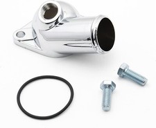 Chrome Sb Bb Chevy Water Neck W 12 Temp Port O-ring Thermostat Housing 350