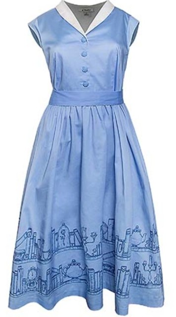 belle beauty and the beast blue dress