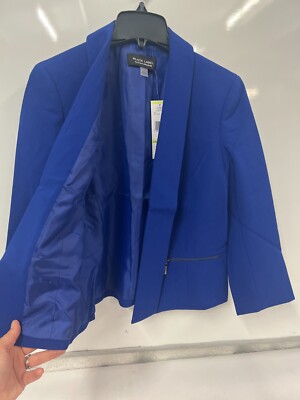 Picone レディース ジャケット ネイビー Black Label by Evan-Picone Lined 3/4 Sleeve Suit Jacket- November