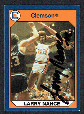 Larry Nance signed autograph auto 1990 Clemson Collegiate