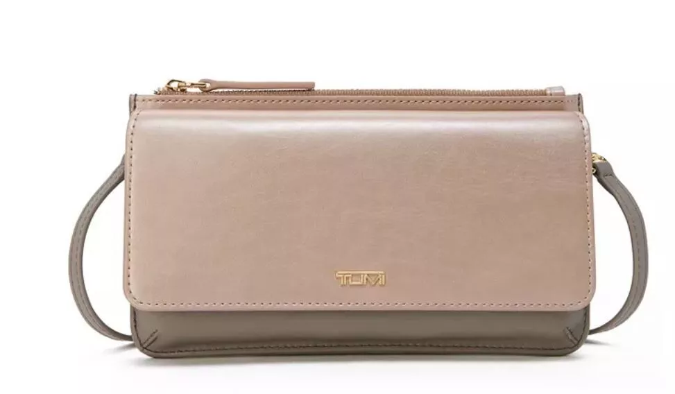 Tumi leather shop crossbody bag