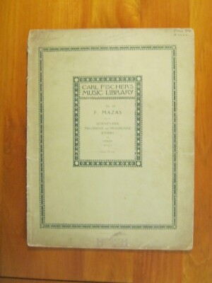 Seventy-Five Progressive Studies For Violin F Mazas Carl Fisher 101 1901 Book II