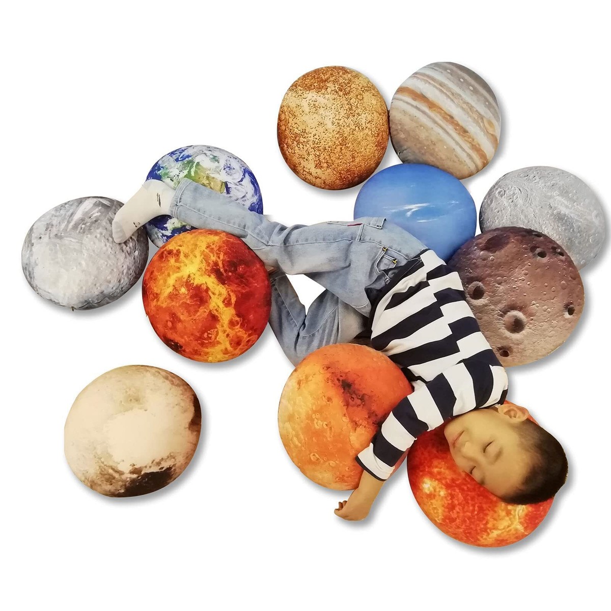 Lifelike Sun, Mars, Earth Plush Toy Stuffed Planets System Pillow