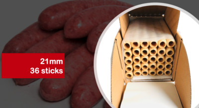Collagen Casings Dry 21mm / 50ft for stuffing 416 Lb 3240 sausages 36 sticks