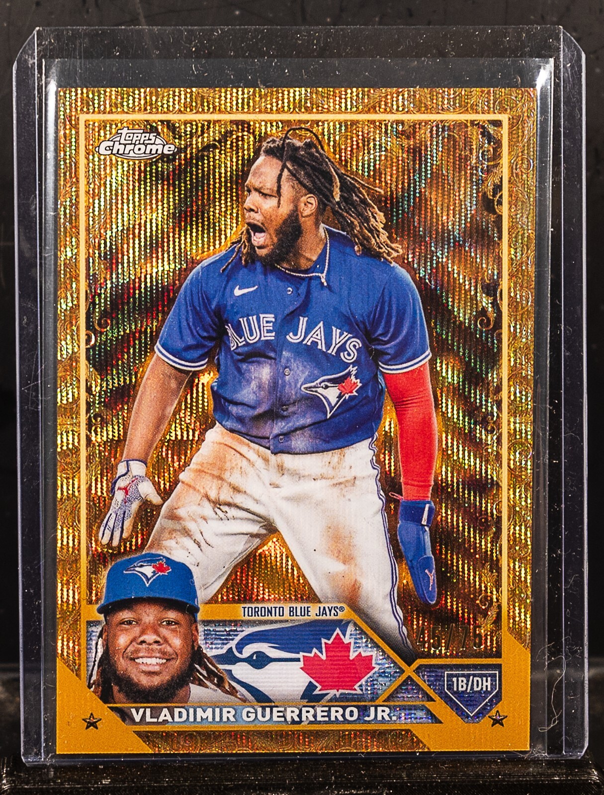 Vladimir Guerrero Jr. 2023 Topps Chrome Gilded Gold Wave Refractor 45/75