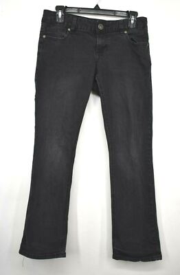 Maurices Womens Grey Zip Fly Button Front Cotton Stretch Skinny