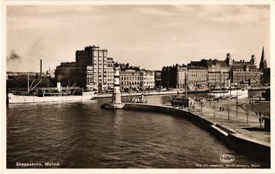 Skeppsbron, Malmo Postcard Berndt Johnsson, Malmö