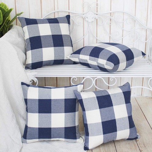 Plaid Serenity: 18"x18" rot & schwarz Kissenbezug Bezüge - 2 Set - Bild 15 von 16