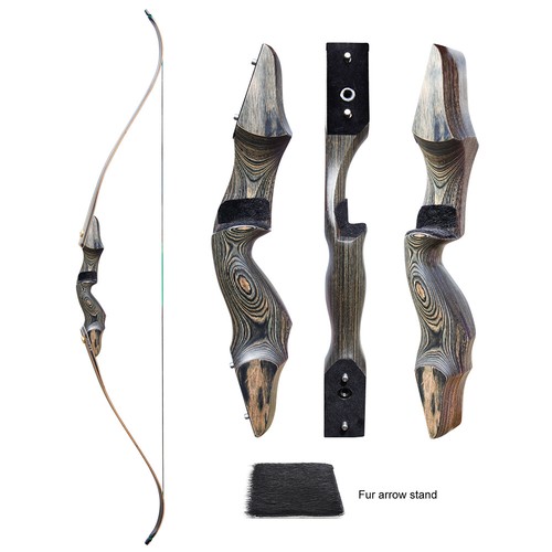 60'' Archery Recurve Bow 20-60lbs Limbs Wooden Takedown Bow RH LH Hunting Target - Picture 13 of 15