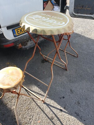 Original Vintage 1970s Coca Cola Table And Chairs Fold Up Rare