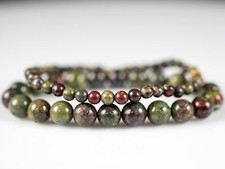 DRAGONS BLOOD JASPER Crystal Bracelet, Round Bead, Beaded Handmade Jewelry E0615