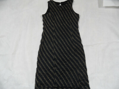 Promod beautiful mini dress black gold glitter size 36? Excellent RJ1019