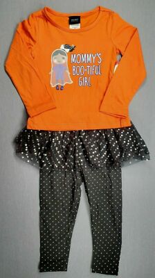 Little Girl New Holiday Editions 2T Mommy's Boo-Tiful Girl 2Pc Tutu Ghost Outfit