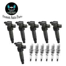 UF-546 Set of 6 Ignition Coil & Spark Plug For 2006-2010 Kia Sedona 3.8L